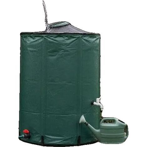 Réservoir Pliable, Capacité de 250L, Design en PVC Durable, Vert (1/2)