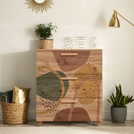 Kommode Leva Atlantic Kiefernholz Melamin 80x95x43 cm