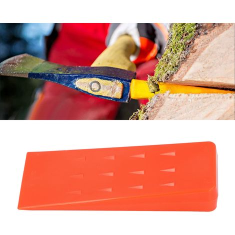 Neuer 20 cm (8 Zoll) langer Holzspaltkeil, Forstwerkzeug, Kettensäge, Ölsäge, Gartengerät, orange (1/5)