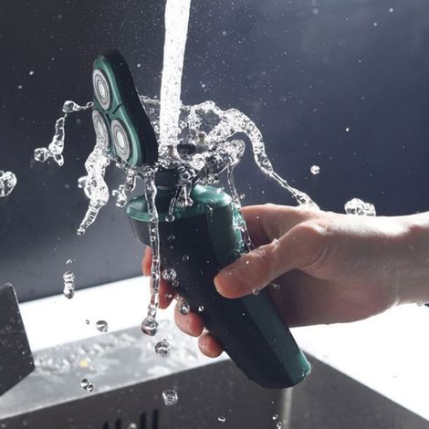 Rasoir électrique pour hommes, rasoir humide et sec, rasoir électrique sans fil rechargeable avec coupe-favoris, étanche IPX7, a (1/4)