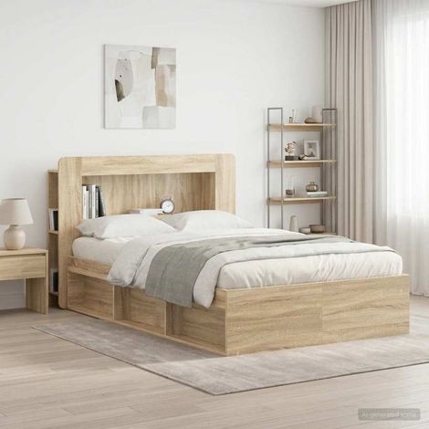 vidaXL Cabinet de Tête de Lit Chêne Sonoma Bois d’ingénierie