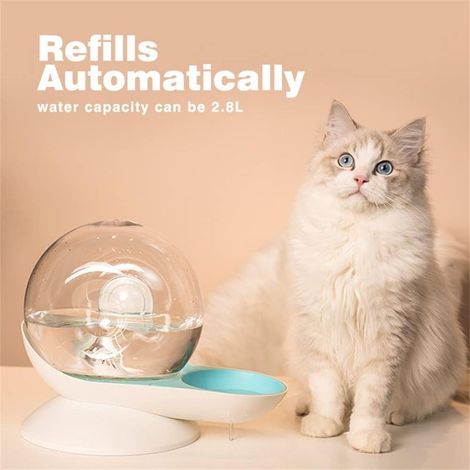 Automatischer Wasserspender für Hunde und Katzen, schneckenförmig, Schwerkraft-Futterautomat für Haustiere, transparenter Trinkbrunnen für Hunde und Katzen, 2,8 l (1/5)