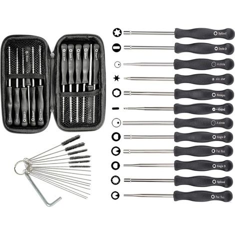 Lot de 12 outils de réglage carburateur – Compatible Stihl, Husqvarna, Poulan, Echo – Pour moteurs 2 temps – Kit complet avec accessoires (1/5)
