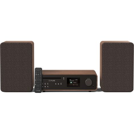 Pure Micro HiFi Classic Stereo Système micro audio domestique 50 W Chêne, Blanc
