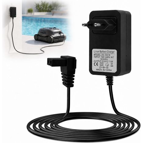 Chargeur 12,6 V Compatible avec Les Robots de Piscine Seagull SE  pour 600 1000 1500 P1111 HJ1103J HJ1102 et Pilot H1 adaptateur de courant de rechange pour le chargeur des robots de piscine (1/5)