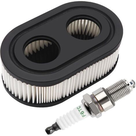 Pair 1 Piece Lawn Mower Air Filter & 1 Pcs Spark Plugs Fits Briggs & Stratton 798452 593260 Engine (1/4)