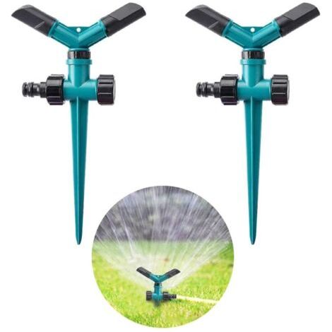 Arroseur Pointe Rotative Arroseur Gazon Par Pulvérisation Piquet D'arrosage Rotatif Parfait Pour Pelouses, Plates Bandes Et Jardins L'avant, Fixable En Toute Sécurité Dans Le Sol, Utilisation Mobile L (1/4)