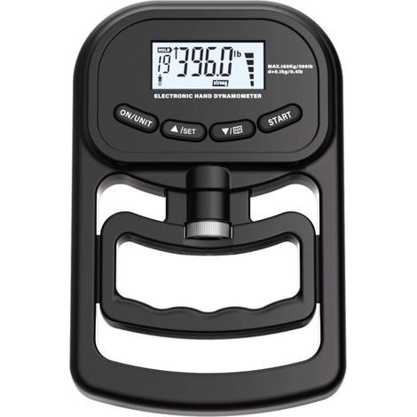 Powermètre numérique à main - 180 kg - Rechargeable - Dynamomètre électronique - Couteau de force de préhension - Entraîneur de force de préhension - Avec écran LCD - Pour le sport, l (1/5)