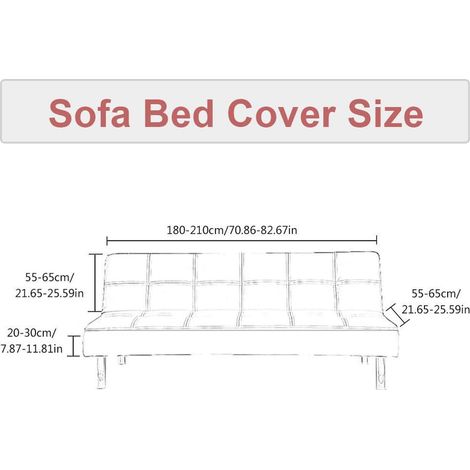 Sofa bed cover, armless sofa cover, polyester elastane, non-slip, elastic, foldable, universal for sofa bed, protective cover for furniture (mesh) (1/5)