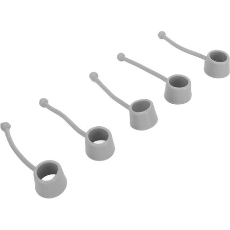 Lot de 5 protège-doigts pour renforcer la préhension (20 lb), embouts en silicone gris. (1/5)