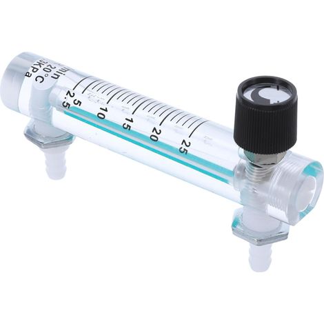 Débitmètre D'oxygène Réglable 2,5-25 Lpm, Montage Panneau Tube Transparent Acrylique, Raccord 8mm et eurs 1/4 Npt, pour Hôpitaux et Maison (1/5)