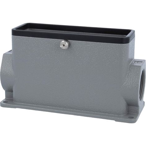 HARTING Han 24B Embase à monter en saillie haut, 2xM32 sortie de câble latérale, pour 1 étrier central Presse-étoupe M32 Plage de serrage 11,0 mm - 21,0 mm - 1 Stück (1/3)
