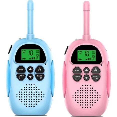 (Bleu + Rose) Radio-talkie-walkie rechargeable pour enfants-Online Store (1/5)