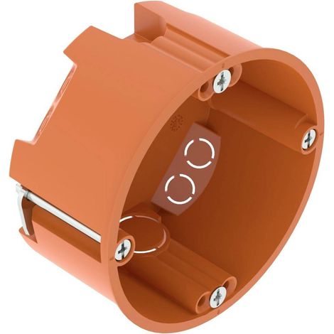 OBO Bettermann Caja para equipos HW diseño plano Ø68mm, H35mm polipropileno naranja, 2003800 (1/3)