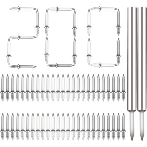 Lot de 200 Clous et Vis Double Tête Sécurité Manchon pour Plinthes (1/4)