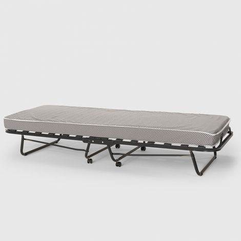 Brandina letto pieghevole con doghe e materasso 80x190cm in microfibra Demetra - Verde
