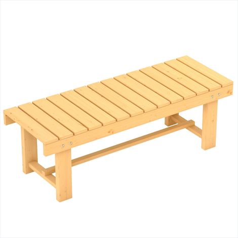 Banc de jardin 2 places en bois de sapin assise à lattes (1/5)