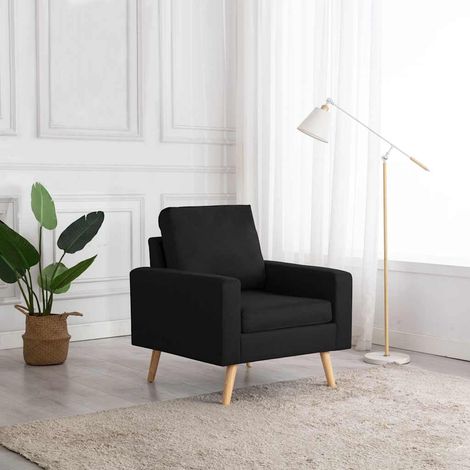 Fauteuil Noir Tissu (1/5)