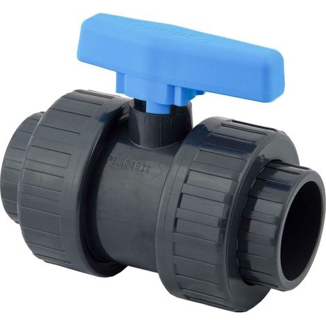 1 Vanne À Boisseau - PVC-U - Ø50 mm - Pression 16 Bar - Pour Systèmes D'arrosage Et De Piscine - Raccord Femelle À Coller (1/2)