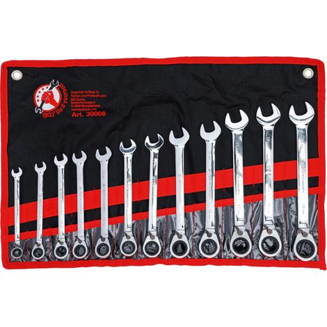 Serie di chiavi combinate a cricchetto reversibili 8 - 19 mm 12 pz. (1/6)