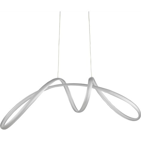 Lampada a sospensione LUMEN a LED in metallo Silver Grande 110 cm (1/3)