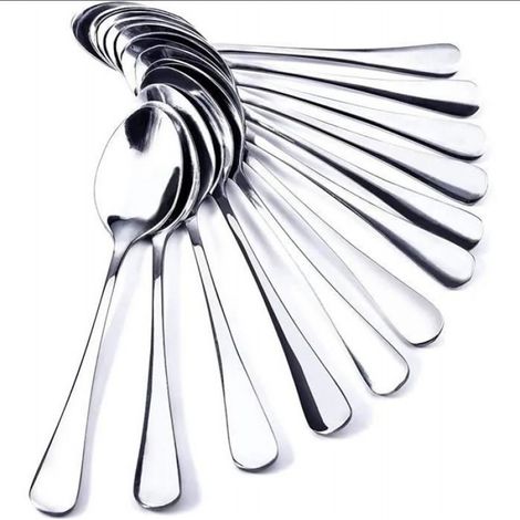 Cuillère À Café - Acier Inoxydable - 12 cm - Lot De 12 - Lavable En Lave-Vaisselle (1/5)