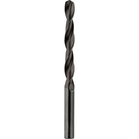 Foret à métaux HSS laminés et trempés à la vapeur Ø 5 mm avec un angle de pointe de 118° pour des travaux de perçage simples avec les visseuses sans fil et les perceuses courantes