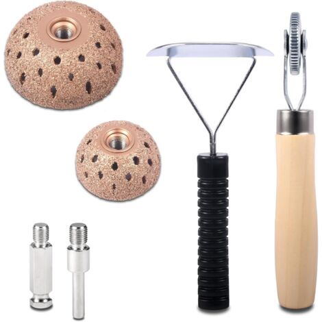Kit d'Outils de Réparation de Pneus 4 Pièces – Disques Abrasifs en Acier Tungstène 40 mm x 55 mm, Rouleau de Réparation et Grattoir pour Réparation, Ponçage et Polissage de Pneus de Voitures (1/5)