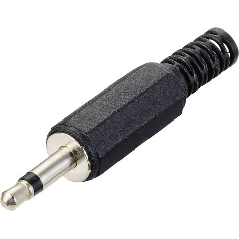 TRU COMPONENTS TC-10336016 Jack 3.5 mm mâle, droit Nombre de pôles: 2 mono noir 1 pc(s) S617712 (1/4)