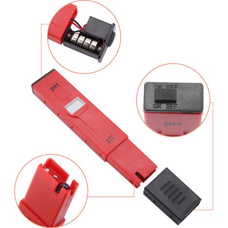 Tragbares digitales LCD-pH-Messgerät für Lebensmittel und Getränke, geeignet für Aquarien und Pools (1/5)