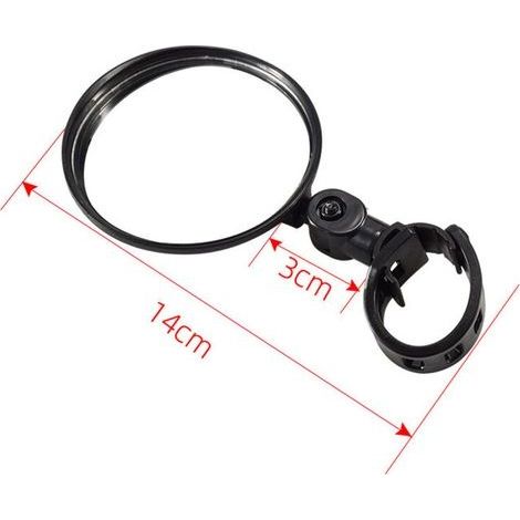 Motorrad-Rückspiegel, Fahrradspiegel, Motorradspiegel, Lenkerhalterung, 180°-Drehung, verstellbarer Weitwinkel, modifizierter konvexer Spiegelreflektor, 2 Stück (1/3)