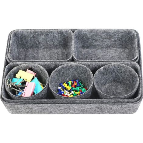 (Grau) 8er-Pack Aufbewahrungsboxen aus Filz – 4 Ausführungen – Filz S