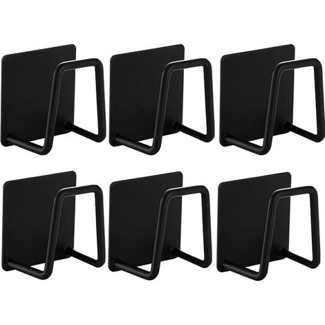 Pezzi Porta Spugne in Acciaio Inossidabile Porta Spugna da Cucina Autoadesivo, Porta Spugna per Lavello da Cucina, Coperchio, Porta Tagliere per Organizzazione della Cucina (Nero)