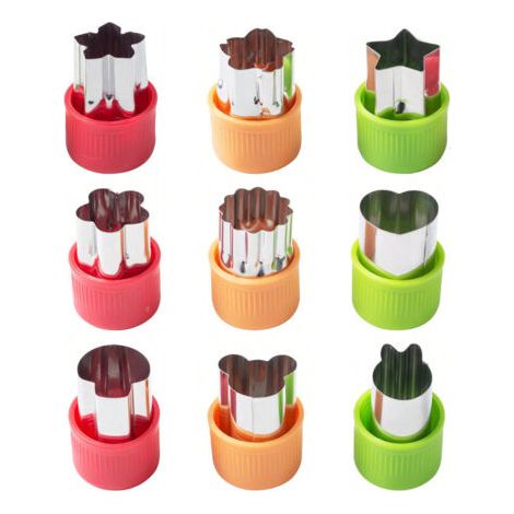 8-teiliges Ausstechformen-Set für Gemüse, Mini-Obst-Ausstechformen aus Edelstahl, Gemüseausstechformen-Set mit (1/5)