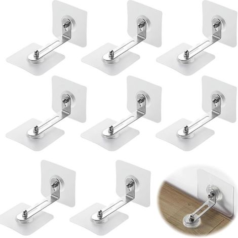 Bardusch-8 Paquets Ancrage De Sécurité De Meuble,Anti-Basculement Pour Protection Des Bébés Et Animaux,Ancrages Muraux Pour Meubles,Métal Sangle De Muraux Pour Armoire Dressoir Etagère, Pas De Forage (1/5)