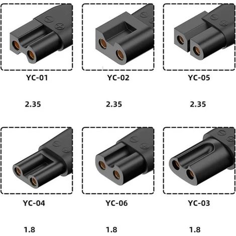 Lot de 6 adaptateurs secteur USB-C pour tondeuse à cheveux, tondeuse à barbe et rasoir électrique (db) (1/2)