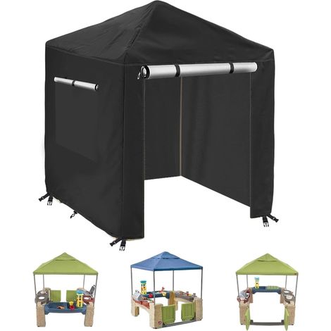 Kinderspielhaus-Plane für den Garten, wasserdichte 210D-Außenabdeckung, winddichte Schutzabdeckung, 142 x 142 x 153 cm, scharfe Ecken