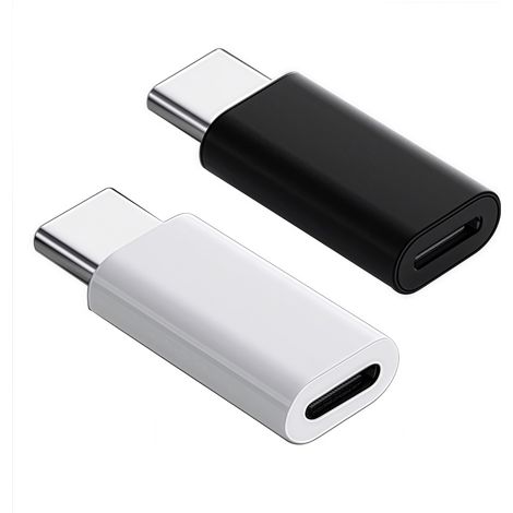 pezzi Adattatore convertitore caricabatterie USB compatibile con dispositivi design reversibile con portachiavi anti-perdita (1/2)