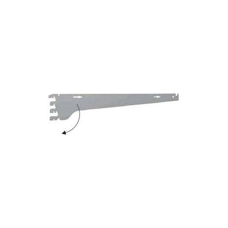 MENSOLA 4 GANCI INCLINABILE 13  ° PASSO 25 4A VERNICIATA GRIGIO RAL 7035  mm.400 portata kg.90 a coppia