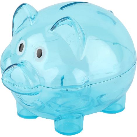 Cochon tirelire mignon créatif coloré cadeau anniversaire jouet tirelire cochon (Bleu)