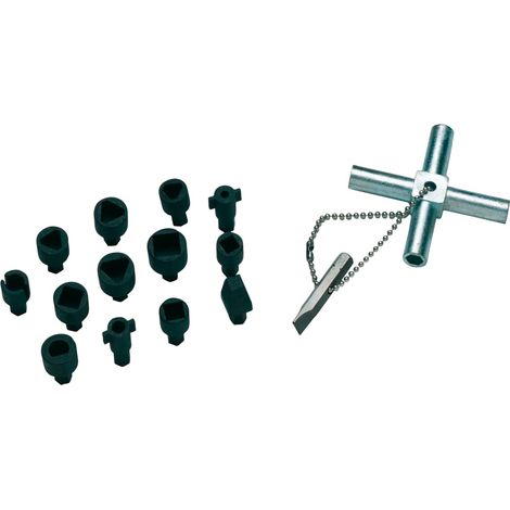 Clé d'armoire de manoeuvre, jeu de clés multiples