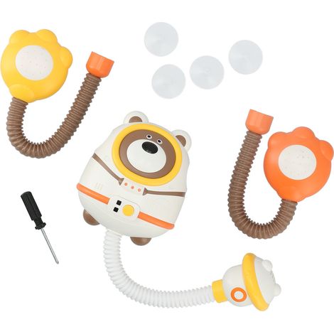 Pommeau de douche électrique pour bébé, jouet de bain pour garçons et filles, motif animaux de dessin animé, jet d'eau pour le bain (1/5)