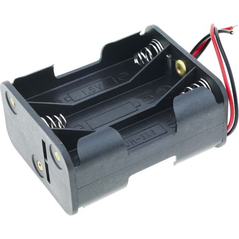 BeMatik - Portapilas para 6 pilas LR6 AA 1.5V