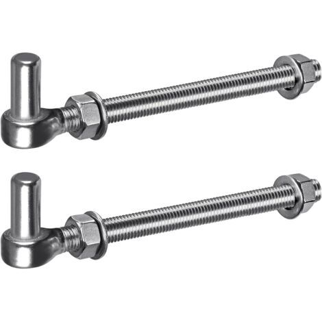 M16 Gate Hinge 2pcs Field Eye Hardware Heavy Duty 16mm Hook for Metal Garden Hanging Pin for Farm Gate/Wooden Fence/Driveway, 440lbs/10"