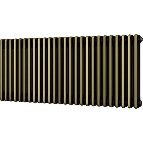 Alpha - Antique Brass Column Radiator H500mm x W1177mm 3 Column (1/2)