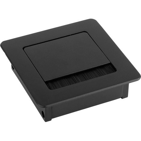 Schwarze Aluminium-Kabeldurchführung 100x100x29mm SANS MARQUE