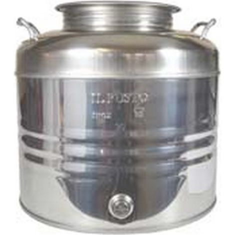 1PZ FUSTO INOX PER OLIO GRAFFATO LT.30 -  mm.310x480h.
