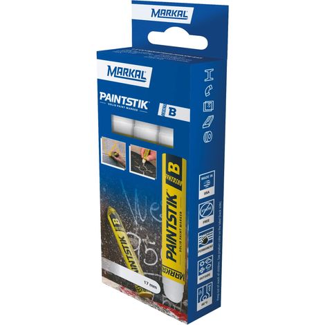 Markal B Paintstik Retail Pack - Pennarelli Pittura x3 Bianco (1/5)