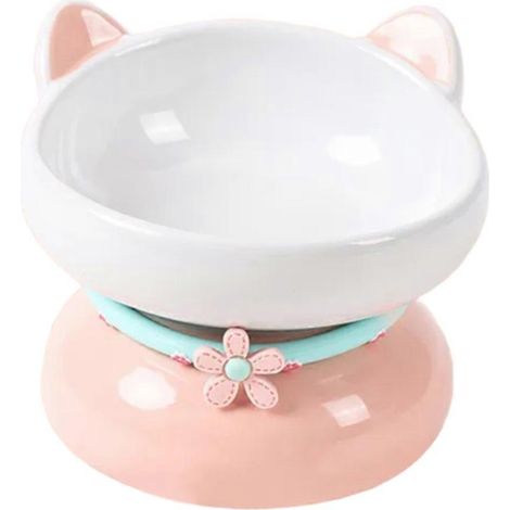 Gamelle en céramique inclinée et surélevée pour chatons et petits chiens, gamelle surélevée pour eau et nourriture, gamelle A-JBMEDIA (1/4)