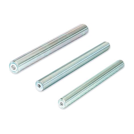 Rouleaux de transport en acier, Ø25mm, longueur 300mm, Ø axe 8mm  Gayner 78-675/18